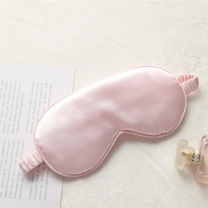 pink silk eye mask