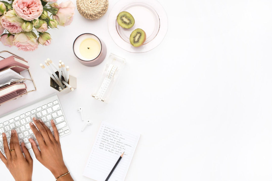 Teacher’s desk with books and tea—calm, meaningful setting