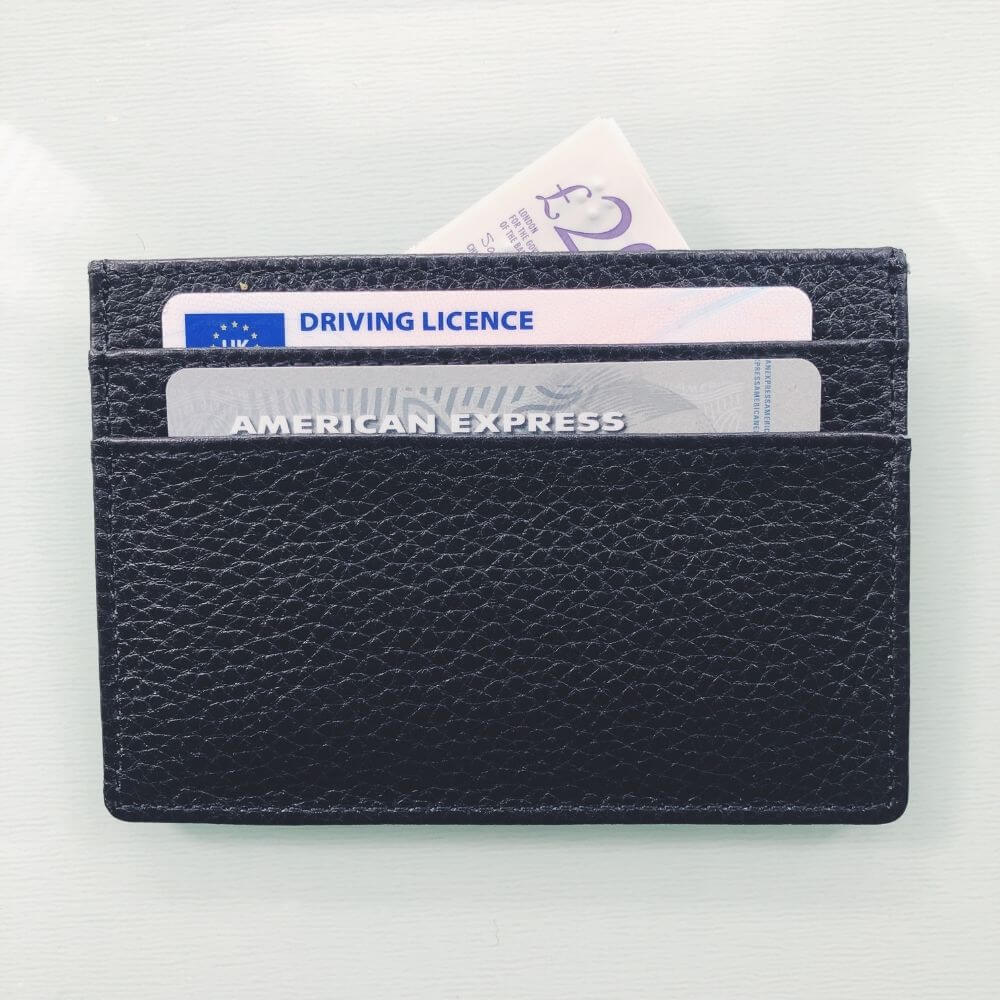 Black Leather Card Holder