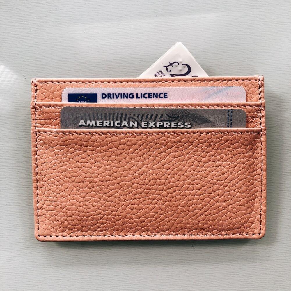 Blush Leather Card Holder
