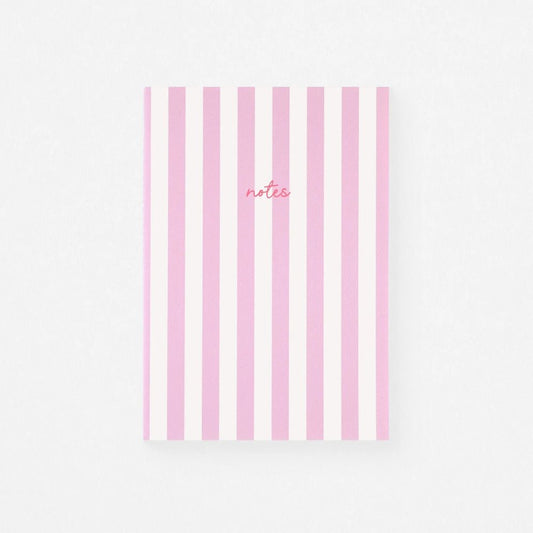 Pink Striped Pocket Notebook