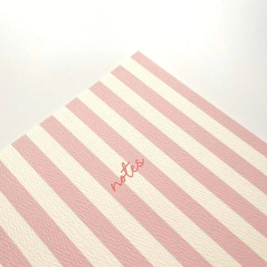 Pink Striped Pocket Notebook