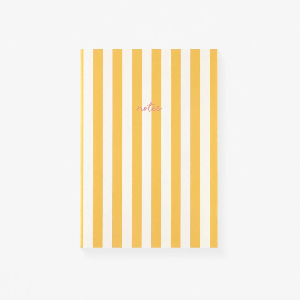 A6 Yellow Striped Pocket Notebook