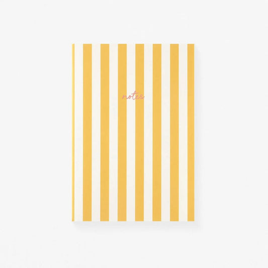 A6 Yellow Striped Pocket Notebook